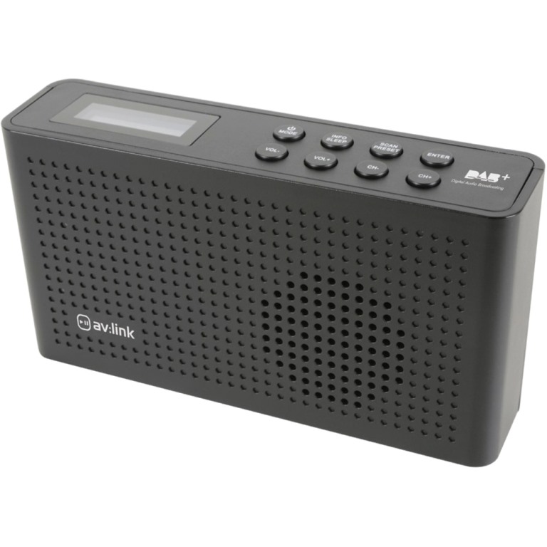 AV:LINK PORTABLE FM/DAB+ RADIO WITH RECHARGEABLE BATTERY - 120.200