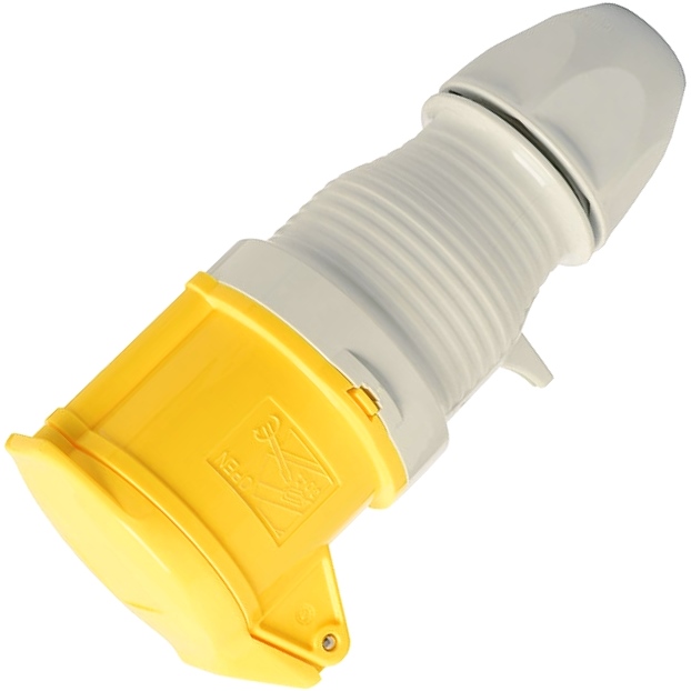 WALTHER ELECTRIC 110VAC 32A 2P+E YELLOW INDUSTRIAL POWER CONNECTORS