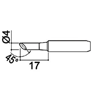 ראש למלחם - 4.0MM ANGLED CHISEL TENMA